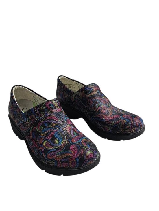 Nurse Mates Shoes - Nurse Mates Align Indya Rainbow Paisley Nursing Clogs Size 9.5 M